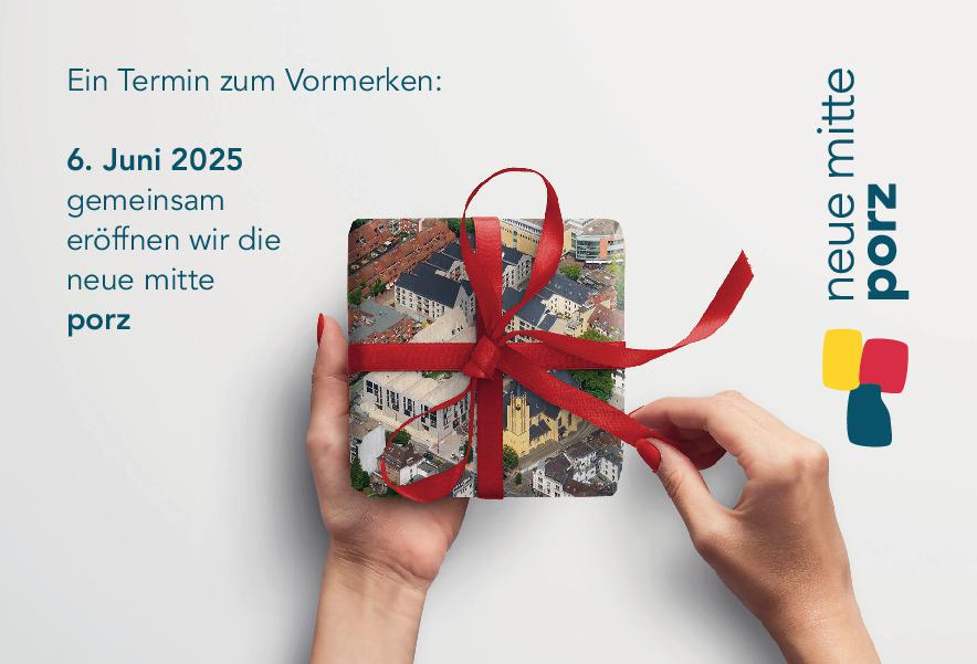 Einladungskarte zur Feierlichen Eröffnung der Neue Mitte Porz